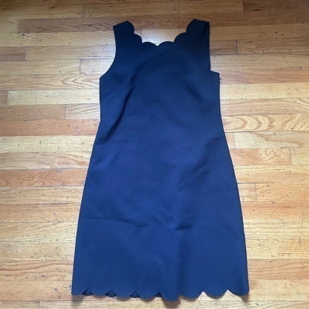 J.Crew Navy Blue Scallop Hem Dress Size 10
